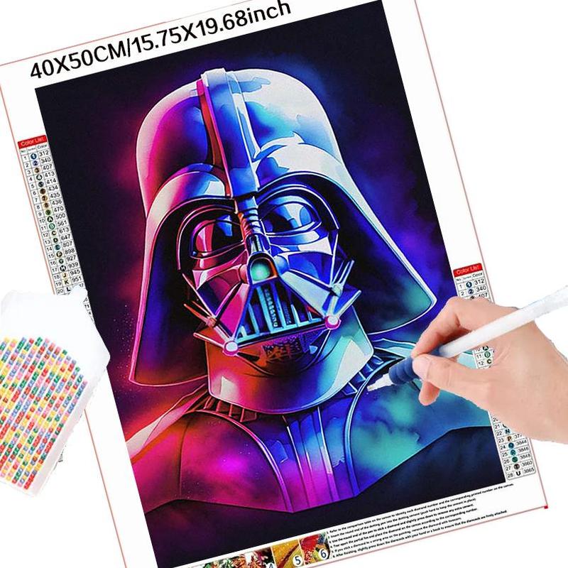 Disney Star Wars Darth Vader Pattern DIY Diamond Arts Colorful Painting Kit without Frame, DIY 5D Diamond Arts Colorful Painting Kit, Wall Art Decor for Home