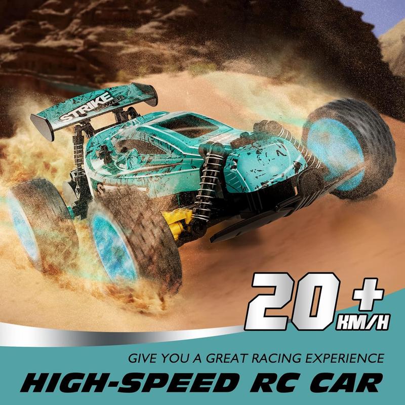 RC Car Remote Control Car for Kids, 1:18 Scale 20 KM H 2WD Offroad Buggy, 2.4GHz RC Racing Car with 50-Min Playtime, Toys Gifts for Boys & Girls