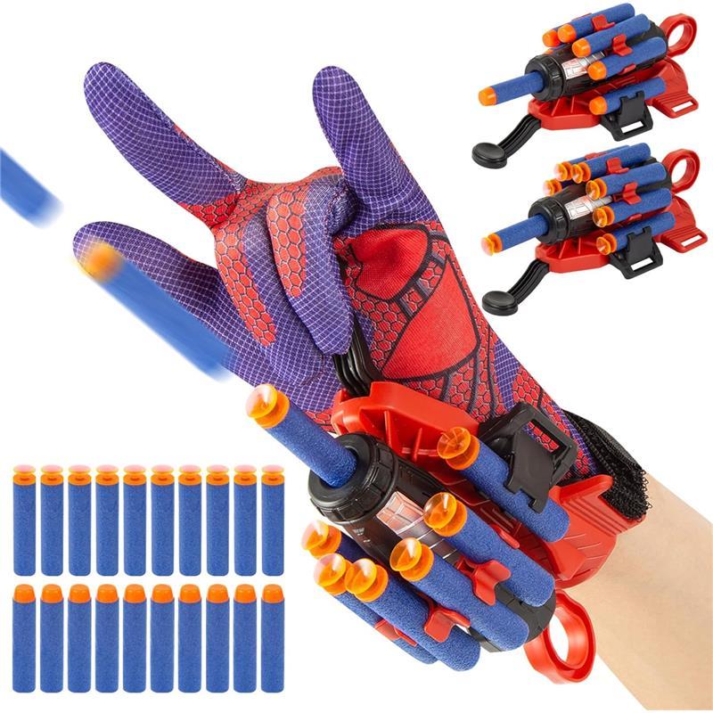 Spider Gloves Man Web Shooter Toy Set for Kids with Wrist and Launcher