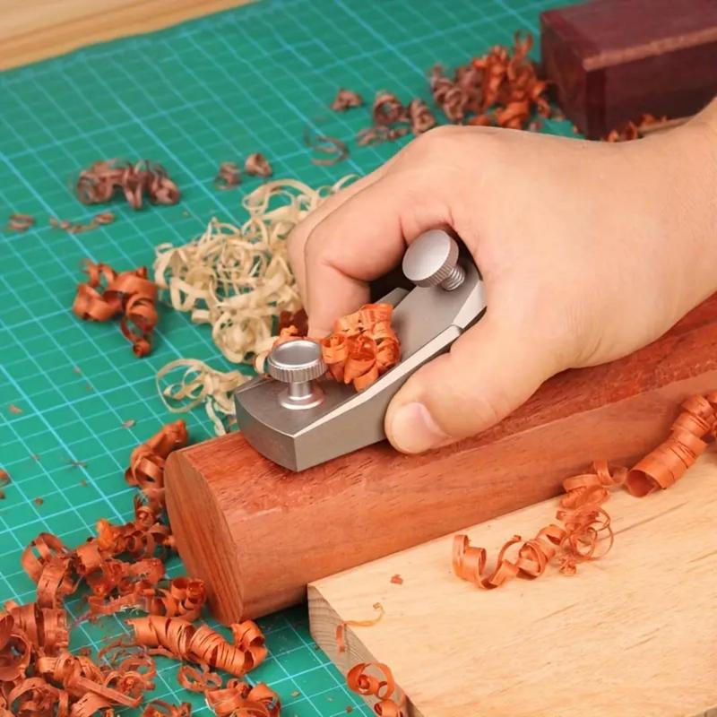 Mini Aluminum Alloy Manual Plane, 1 Count Handheld Woodworking Plane, DIY Woodworking Tool, European Plane, Bottom Edge Woodworking Tool