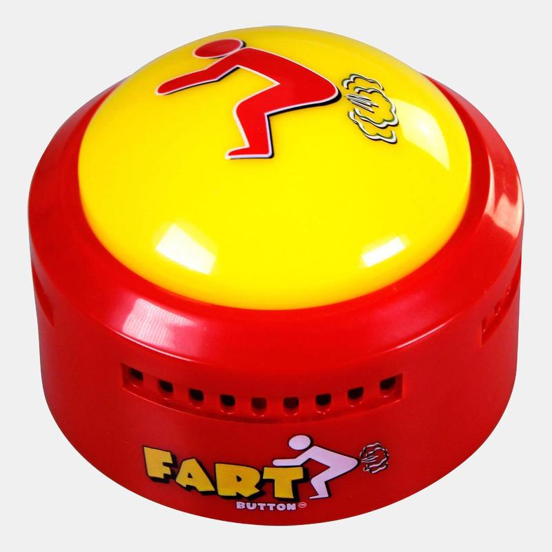 Talkie Toys Products Fart Button – 20 Funny Fart Sounds - Hilarious Talking Toy for Fart Games, Fart Trivia, Office Humor, Stress Relief and More