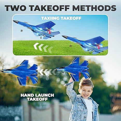 BEZGAR RC Helicopter Remote Control Fighter Toys, Fixed-Wing Models, Control Aircraft, RC Planes, Remote Control Aircraft, Christmas Gift for Ages 8+