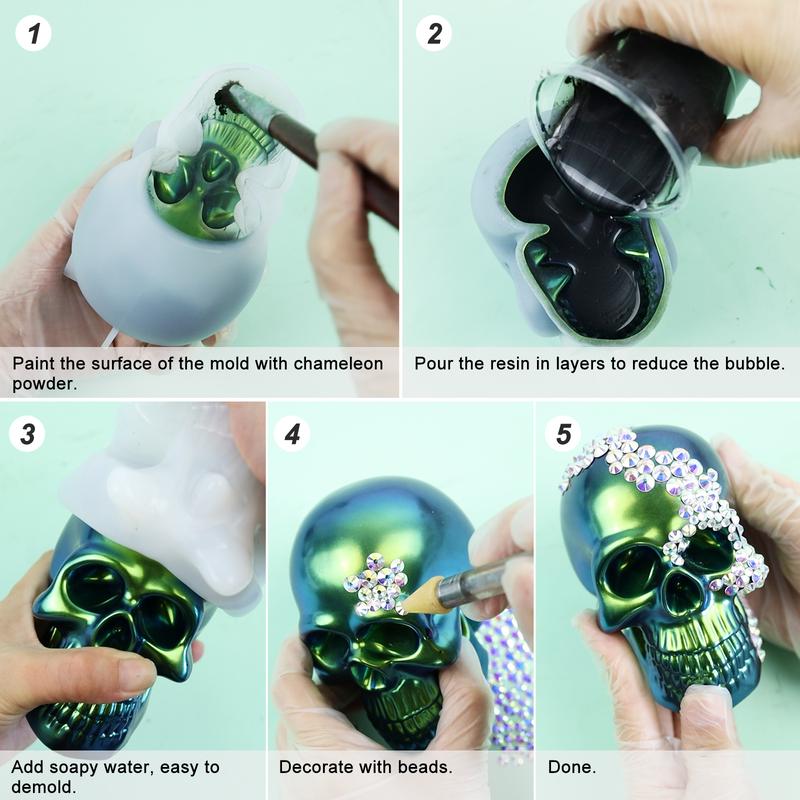 Silicone 3D Large Skull Shape Molds for Candle Making, Home Decor, Outdoor, Resin Casting Art Crafts - LET'S RESIN