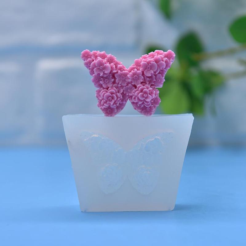 Flower Butterfly Shaped Silicone Mold, Floral Butterfly Silicone Soap Mold, DIY Candle Mold Soap Making Mold, Candle Making Tool