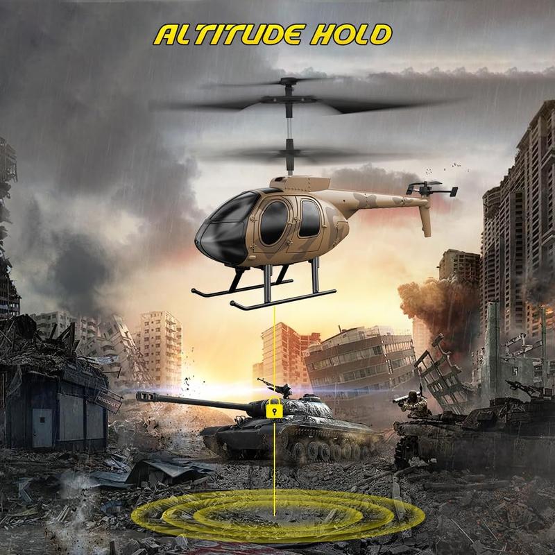 Remote Control Helicopter for Kids, Camouflage RC Helicopter, 2.4GHz Radio Controlled Helicopter with Gyro 3 Channel Indoor Toy