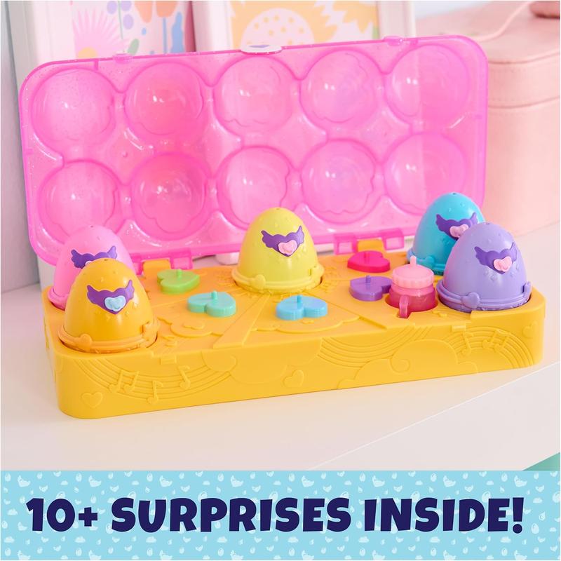 Hatchimals Alive, Pink & Yellow Egg Carton Toy with 6 Mini Figures in Self-Hatching Eggs, 11 Accessories, for Girls & Boys Ages 3+