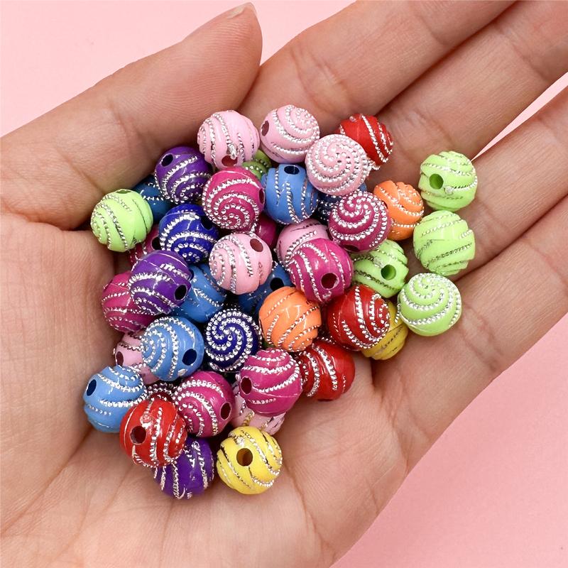 8mm 100 Pcs DIY  Accessories Acrylic Rhinestone Spacer Beads Loose Beads Jewelry Making