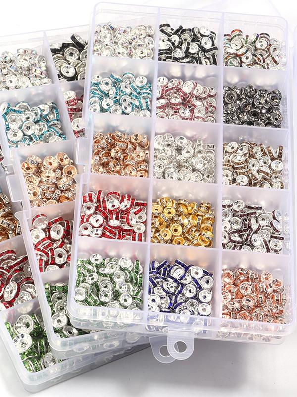 Mixed Color Artificial Zircon Decor Beaded & Wire, Fashionable Beads for DIY Bracelet & Necklace & Earrings, Trendy All-match & Exquisite DIY Accessories for Birthday Gift