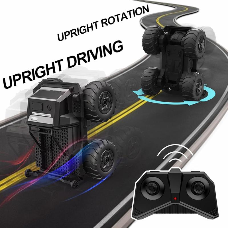 Amphibious Remote Control Car for Kids, 1:16 RC Trucks 4WD Offroad All Terrain,DIY Pick-up Toys Waterproof Monster Truck,60Mins+ Play Time,with Light, Stunt, 360? Spin,RC Cars for Boys Adults