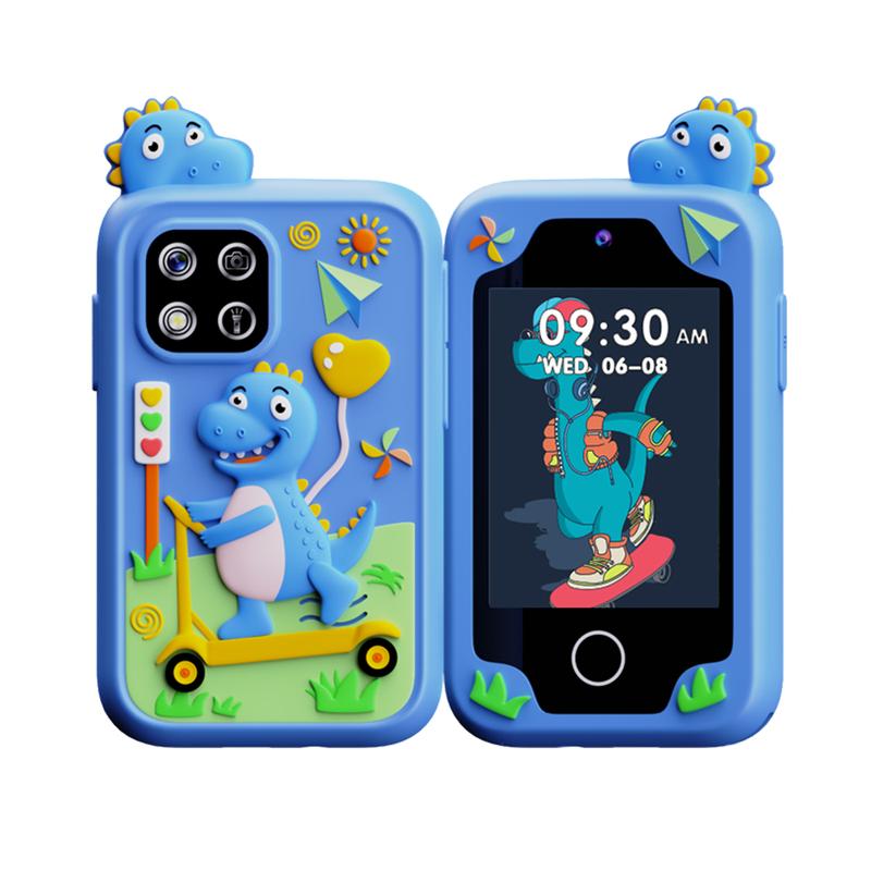 Kids Smart Phone Toys, Touchscreen HD Dual Camera Cell Phone for Kids, Christmas Birthday Gifts Dinosaur Toddler Play Phone for Boys 3-10, Travel Toy Preschool Learning Toy for Kids,Gifts for Boys and Girls