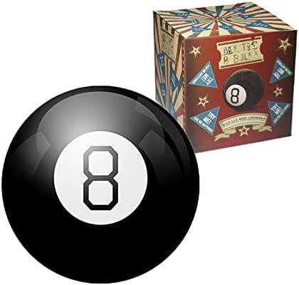 Mystic 8 Ball Retro Edition Fortune Telling Ball with Floating Answers, Novelty Toy Funny Gift Mystic Black Ball