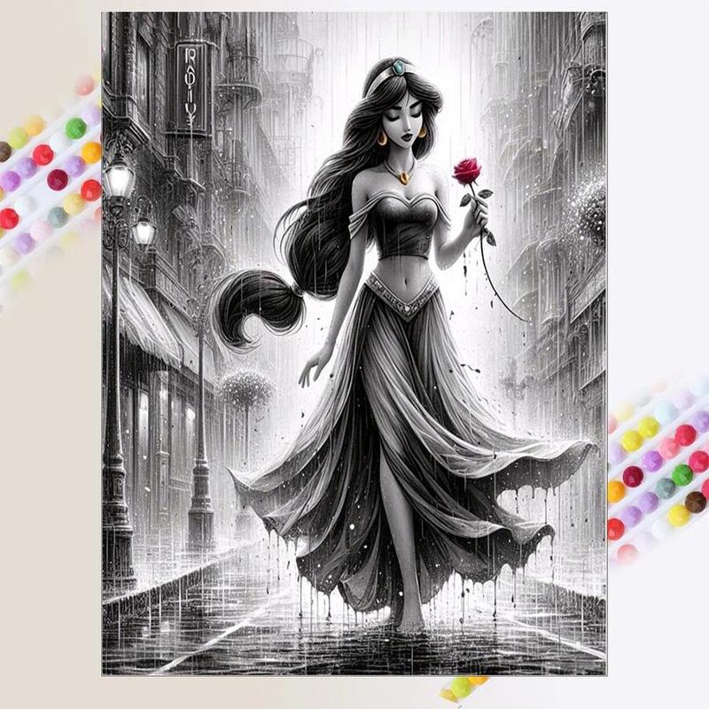 Disney Princess Pattern DIY Diamond Arts Colorful Painting Kit without Frame, DIY 5D Diamond Arts Colorful Painting Kit, Wall Art Decor for Home