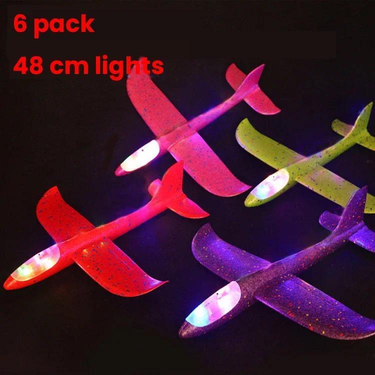 5 6 10pcs lot 48CM Hand Throw Airplane EPP Foam Launch Fly Glider Planes Model Aircraft Outdoor Fun Toys for Children Party Game