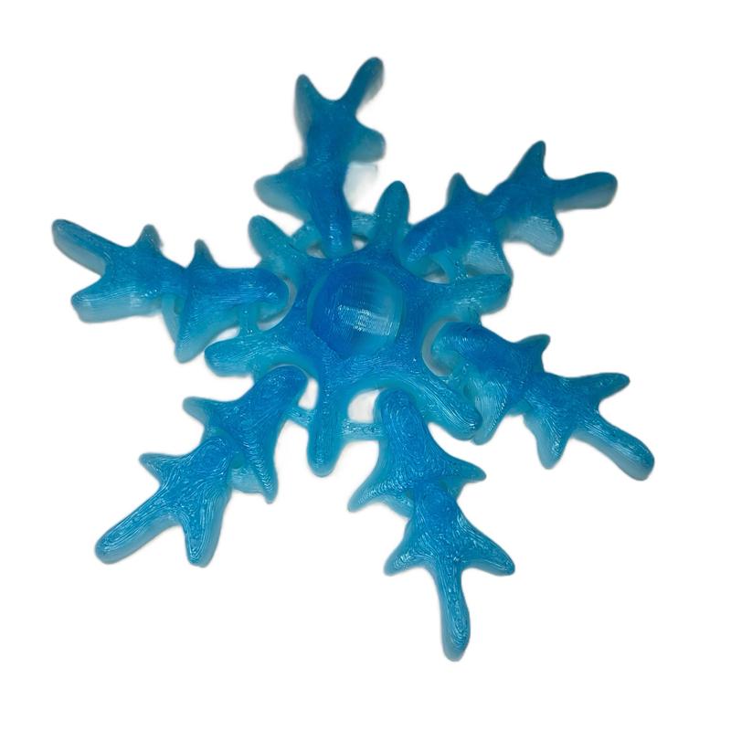 Snowflake spinner Articulated Figure - 3D Printed