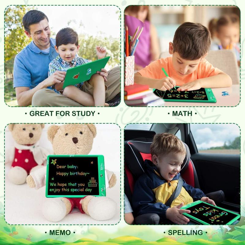 ZMLM LCD Writing Tablet Doodle Board: 10 Inch Boys Girls Toy for Age 3-12 Gift | Erasable 120,000+, Drawing, Counting, Spelling Learning Board for Birthday Valentines Day Gifts, Green Dinosaurs