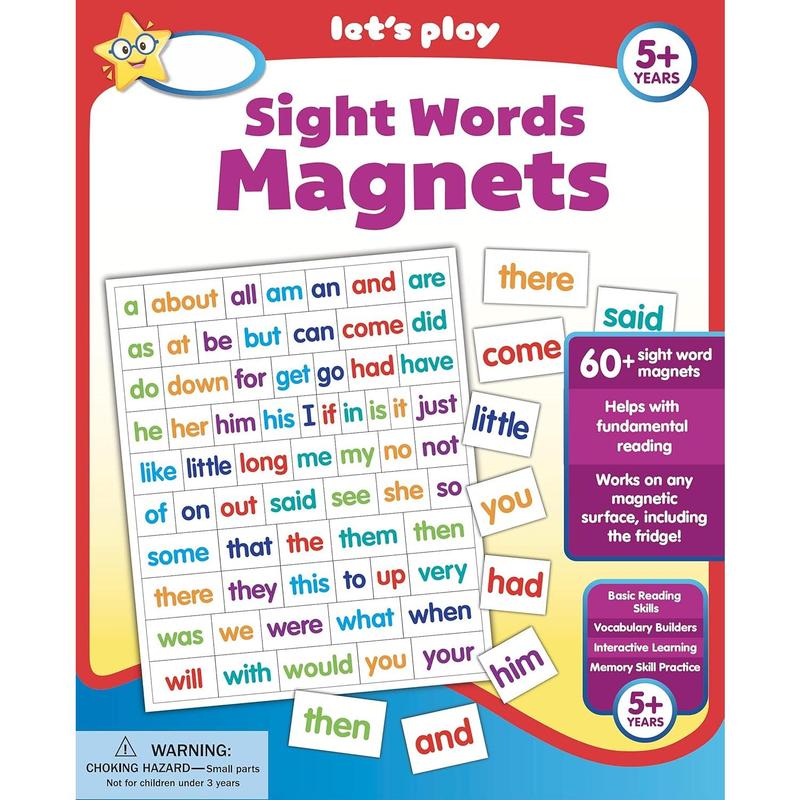 Sight Words Magnets - Learn and Practice Language Building Skills needed for Reading