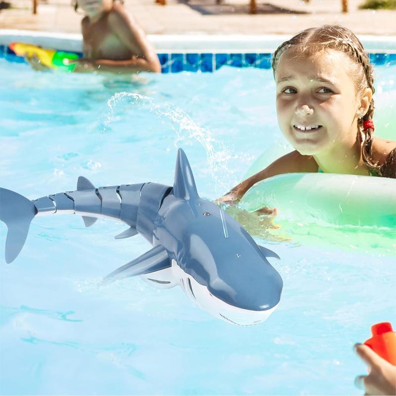 Remote Control Electric Shark Toy, Creative Animals Water Toy with Diving Light, Outdoor Toy for Swimming Pool, Interesting Gifts, Back To School, Outdoor Play Sets, Birthday Gifts