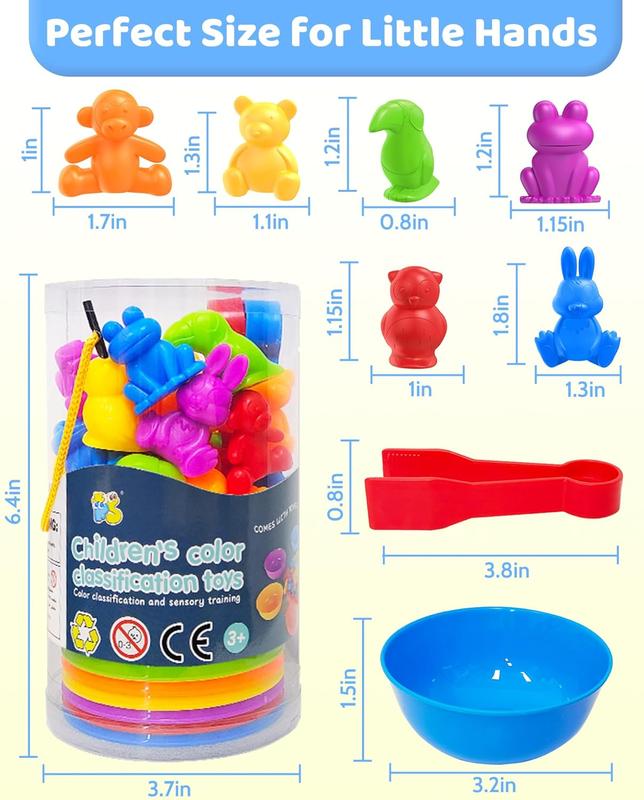 Counting Animals Montessori Toys for 3 4 5 Years Old Boys Girls, Preschool Learning Activities Kindergarten Educational Sensory Toys Gifts for Kids Toddlers Ages 2-4, 3-5, 4-8