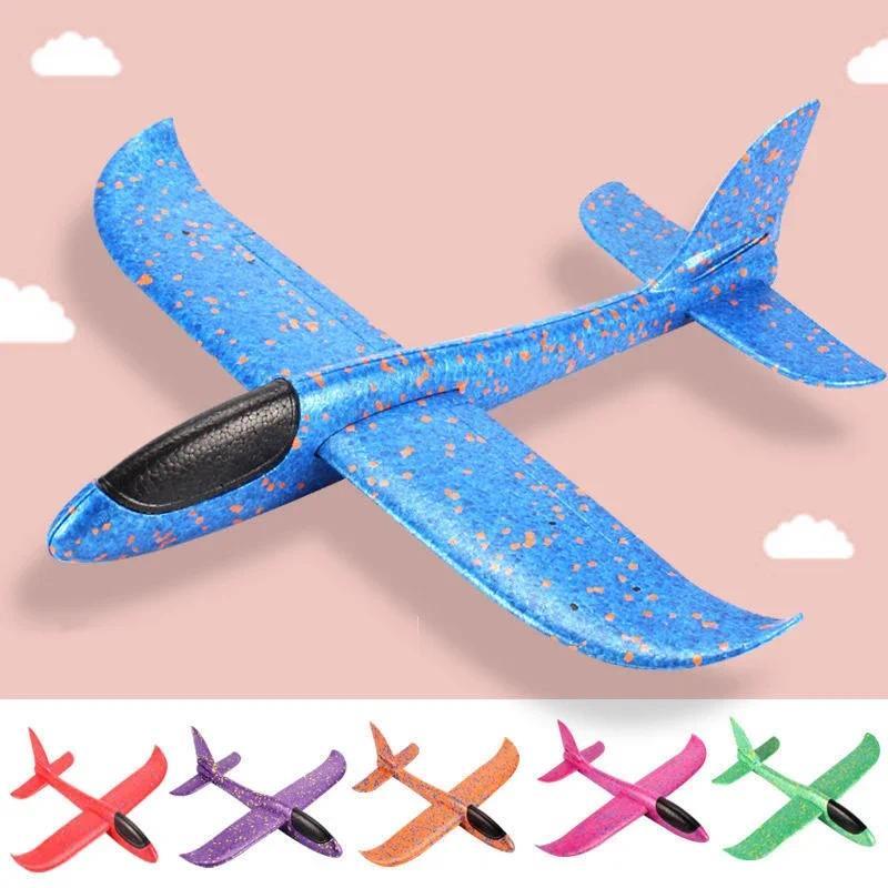 5 6 10pcs lot 48CM Hand Throw Airplane EPP Foam Launch Fly Glider Planes Model Aircraft Outdoor Fun Toys for Children Party Game