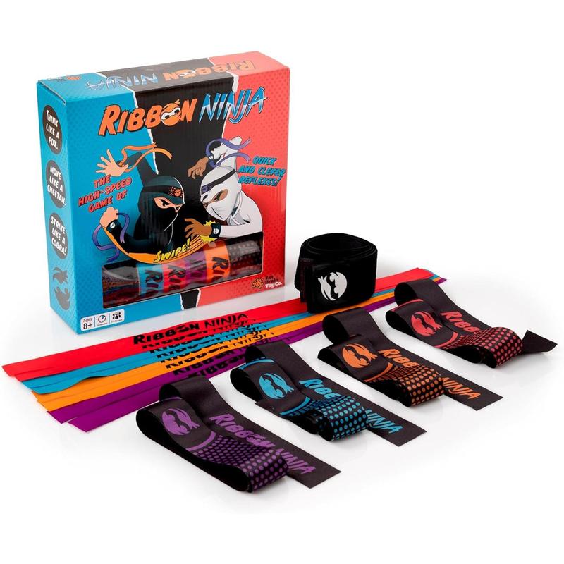 Fat Brain Toys Ribbon Ninja - Active, Ribbon-Snatching Party Game, Kids & Teens