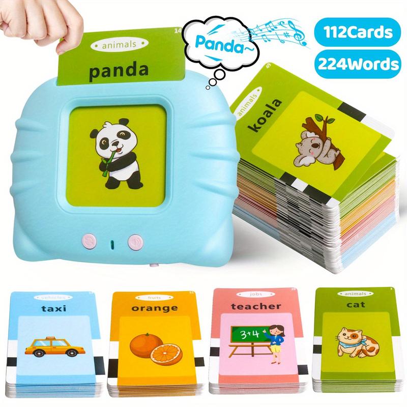 Talking Cards for Kids, 1 Set Flash Card Reader Pocket Speech Learning Toys, Educational Preschool Sight Words Card