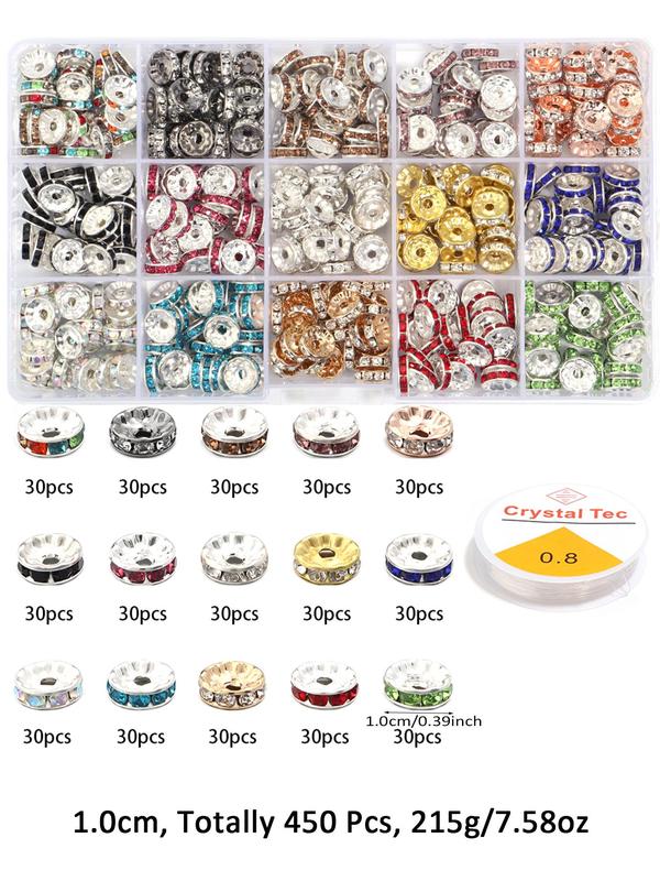 Mixed Color Artificial Zircon Decor Beaded & Wire, Fashionable Beads for DIY Bracelet & Necklace & Earrings, Trendy All-match & Exquisite DIY Accessories for Birthday Gift