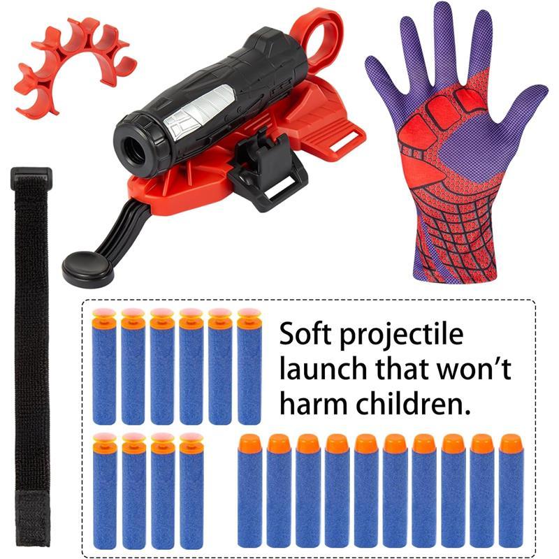 Spider Gloves Man Web Shooter Toy Set for Kids with Wrist and Launcher