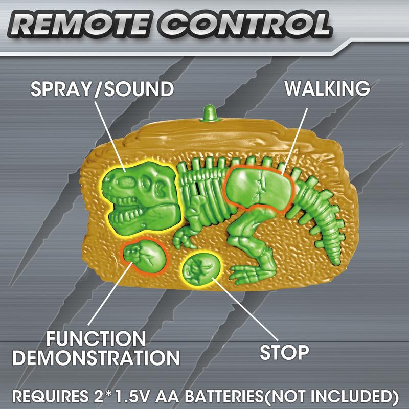 Upgraded Version Pterosaur Remote Control Walking Dinosaur Toys with Light Spray, Birthday Gifts Toys for3-6 Years Old