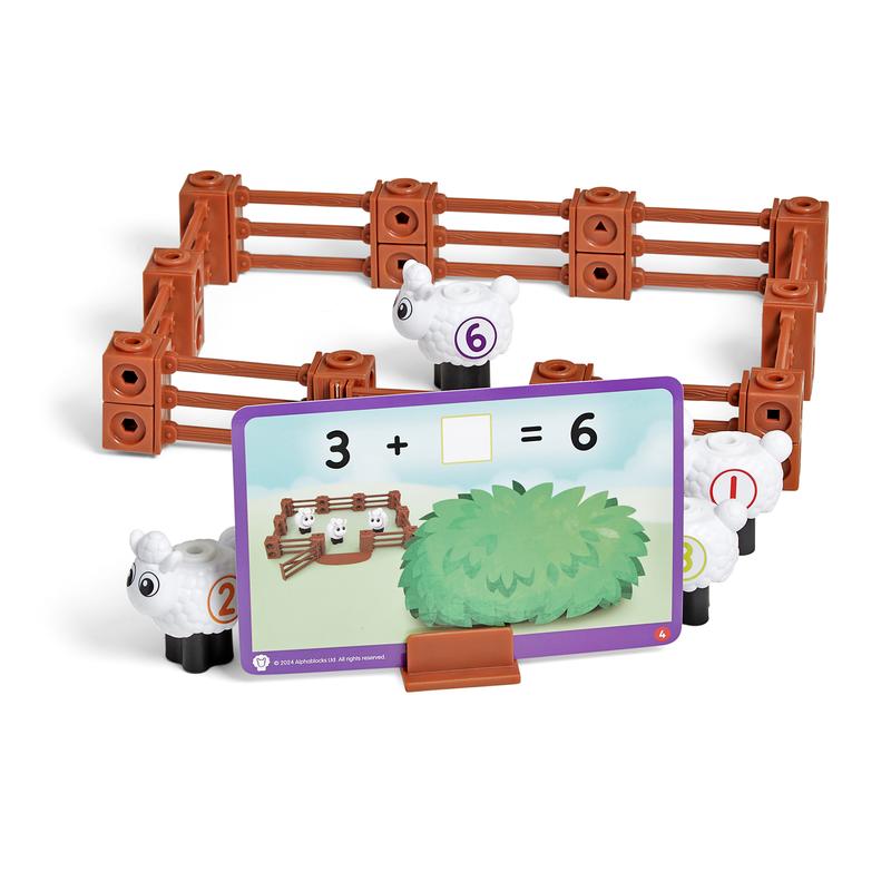 Hand2Mind MathLink(R) Cubes Numberblocks Sheep Farm Activity Set