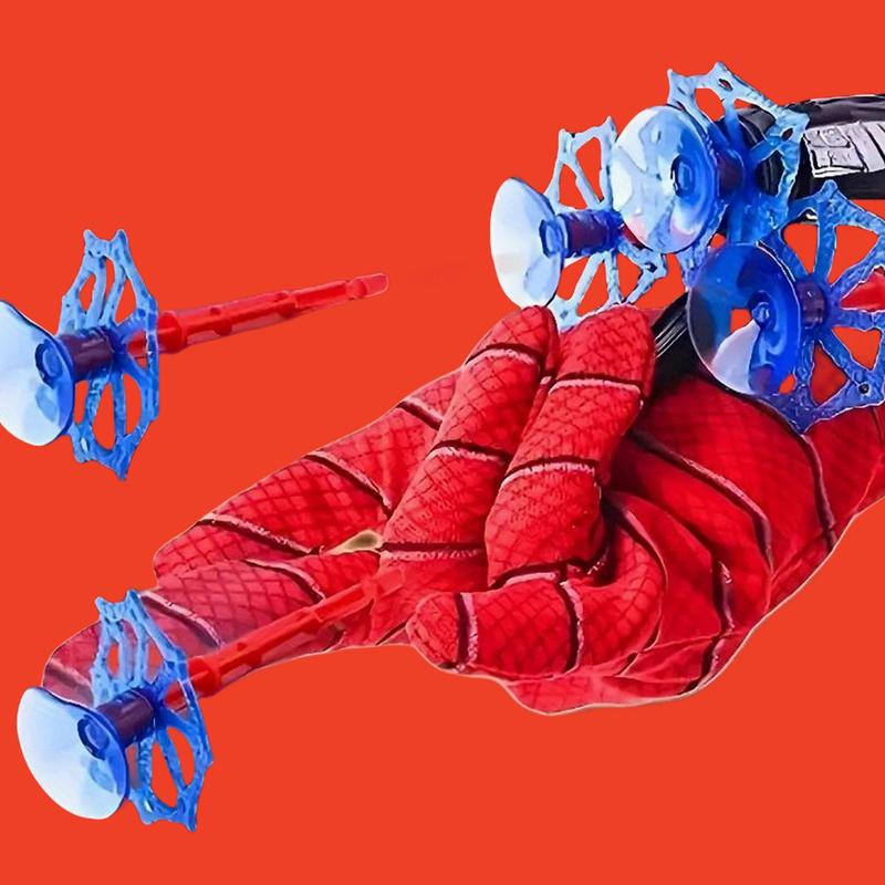 Spider Web Design Wrist Launcher, Twisting Spider Launcher Glove, Suction Cup Soft Bullet Toy, Spider Suction Ejection Toy, Creative Gifts for Children