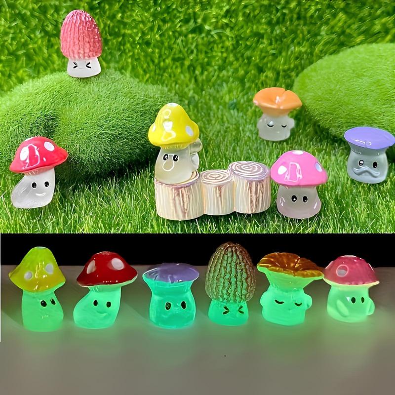 Mini Mushrooms DIY Toy, Cute Resin Tiny Mushrooms Statue Fake Miniature, Fairy Garden Terrarium Accessories, Decor Micro Landscape Craft, Specialty DIY Supplies, Christmas Gift