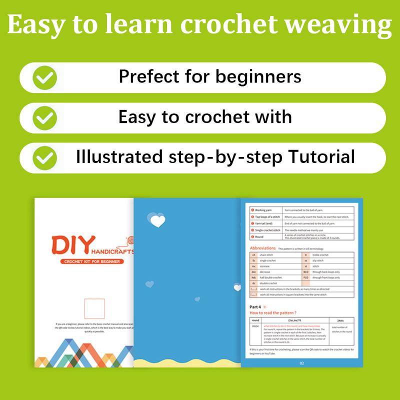 Beginner Crochet Kit Crochet Cactus Plant Starter Kit with Step-by-Step Video Tutorials Learn to Crochet Kits Adult Beginners Crochet Stitch Patterns 3D Crocheting Kit Idea