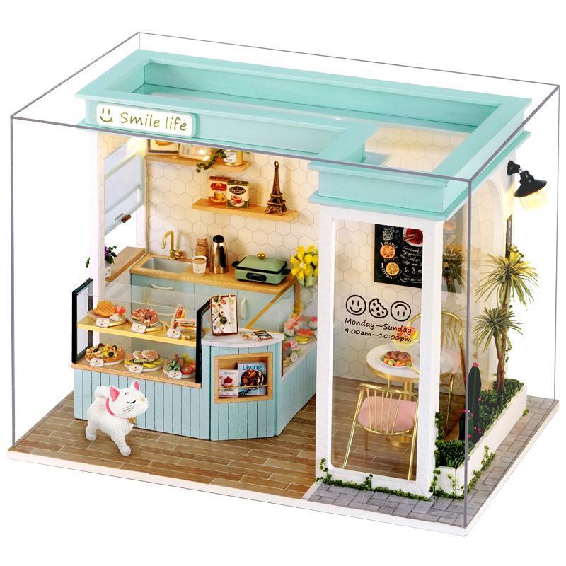 DIY Wooden Book Nook Kit, 1 Box DIY Miniature House Kit, 3D Wooden Puzzle, 3D Desktop Decoration Ornament, DIY Model Kit, Gift for Family and Friend