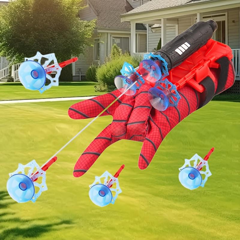 Superhero Role Play Spider-Shooter Toy, Interactive Game, Soft Projectile Launcher, Suitable for Ages 3-6, Red, with Pretend Play for Kids, for Halloween, Christmas Gift