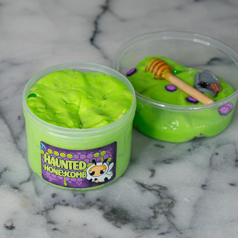 Haunted Honeycomb Slime for Halloween - DIY Clay - Sea Dragon Slimes Shop - stress reducing, sensory play, slime therapy, honey slime, Halloween gift