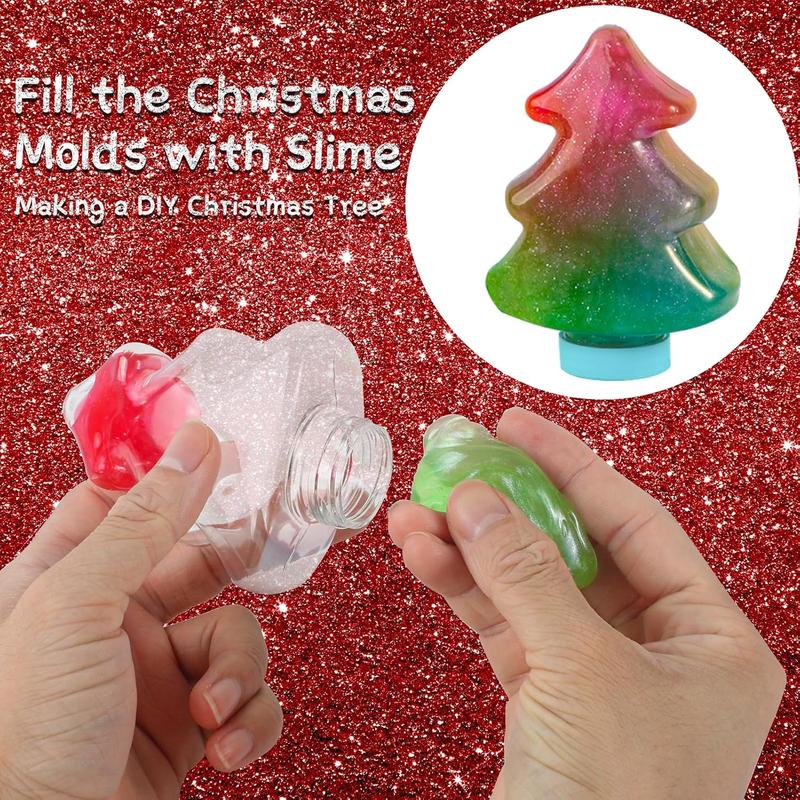 BEST CHRISTMAS GIFT 3LB 48Pcs Butter Slime Kit for Kids, Christmas DIY Slime Making Kit for Girls and Boys with Crystal, Clay, and Butter Slimes with Santa, Snowman, Xmas Tree Toys for Kids, Party Favors & Putty Fun