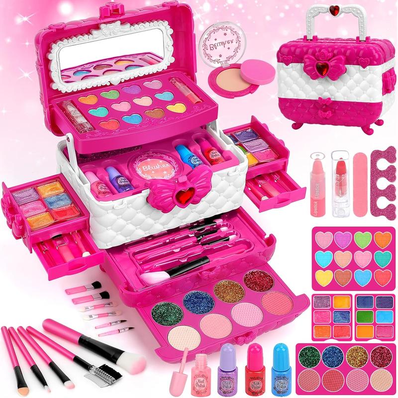 Christmas Gift for Kids Makeup Kit for Girls Toys, Makeup Toys for Girls Washable Makeup Princess Make Up Toy for Girl