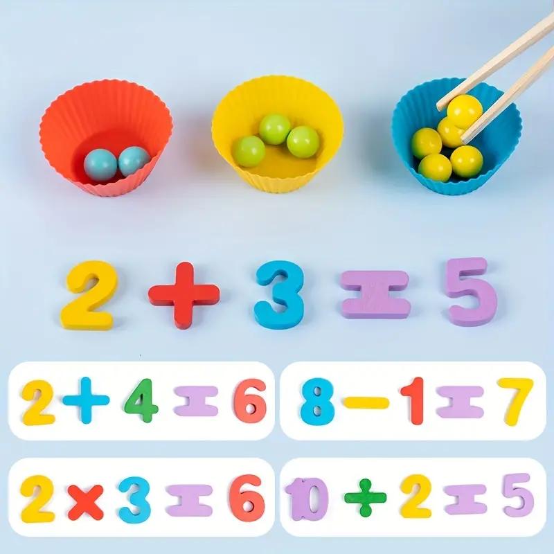 [Limited Discount] Children's Number Recognition Toys, Digital Manipulation Bead Matching Games, Parent-Child Interaction Focus Training, Jigsaw Puzzle for Children's Fine Motor Skills, Birthday Gifts for Kids, Children's Gifts