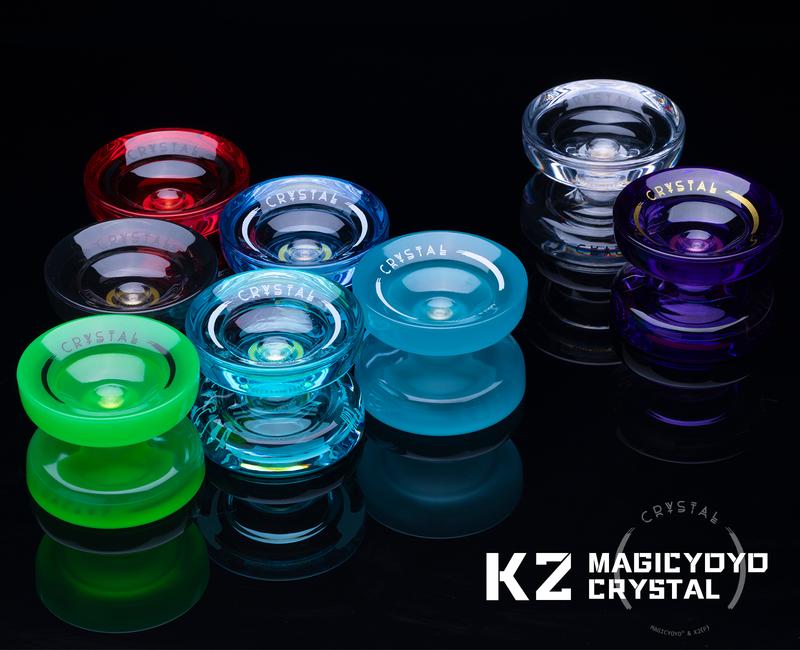 MAGICYOYO K2 Crystal - Professional Responsive Yoyo for Kids Beginners with Extra Unresponsive Yoyo Bearing, Pro Plastic Trick Yoyo for Adults+12 Yoyo Stings+Bearing Removal Tool+Storage Bag