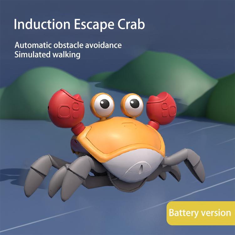 Crawling Crab, Tummy Time Crab, Sensing Interactive Walking Dancing Crab, Induction Crabs with Music Sounds, Fun Birthday Gifts Entertainment for Boy Girl