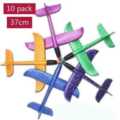 5 6 10pcs lot 48CM Hand Throw Airplane EPP Foam Launch Fly Glider Planes Model Aircraft Outdoor Fun Toys for Children Party Game