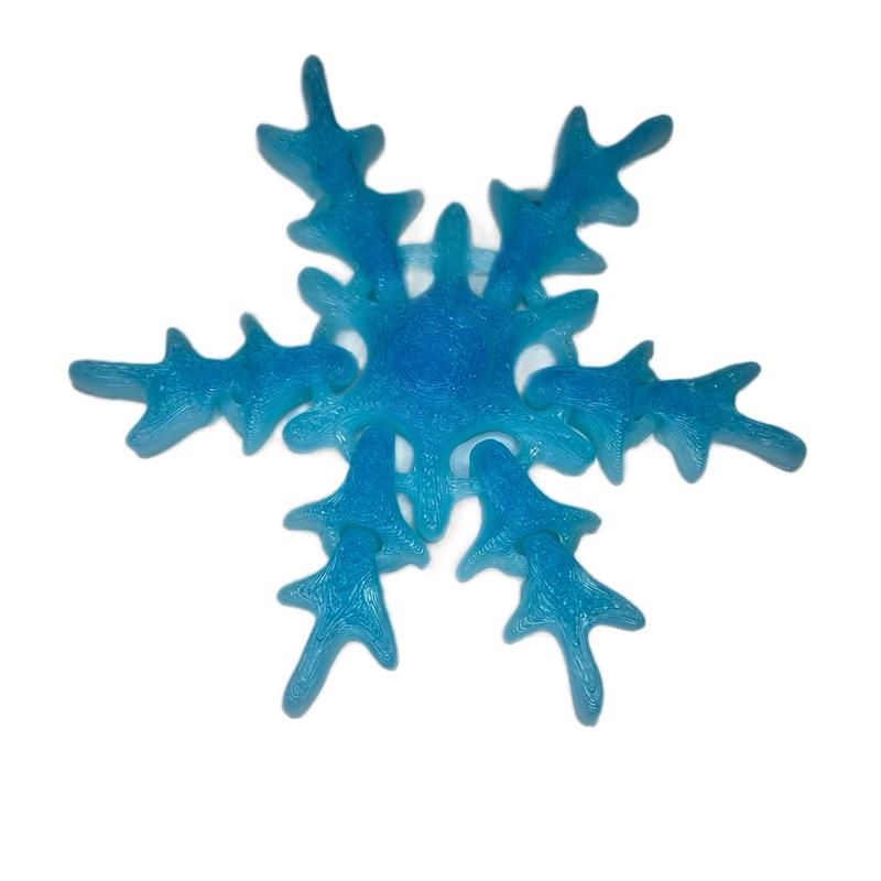 Snowflake spinner Articulated Figure - 3D Printed