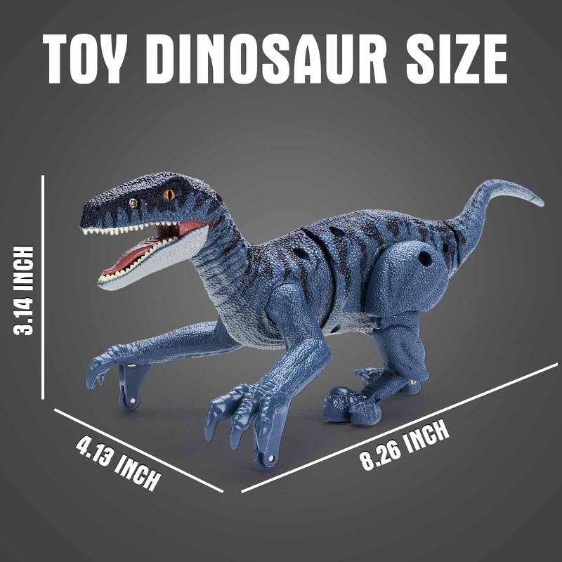 Remote Control T-Rex Dinosaur with Light & Sound–Exciting RC Spinosaurus & Walking Velociraptor Toy Set for Kids, Realistic Roars and Thrilling Action