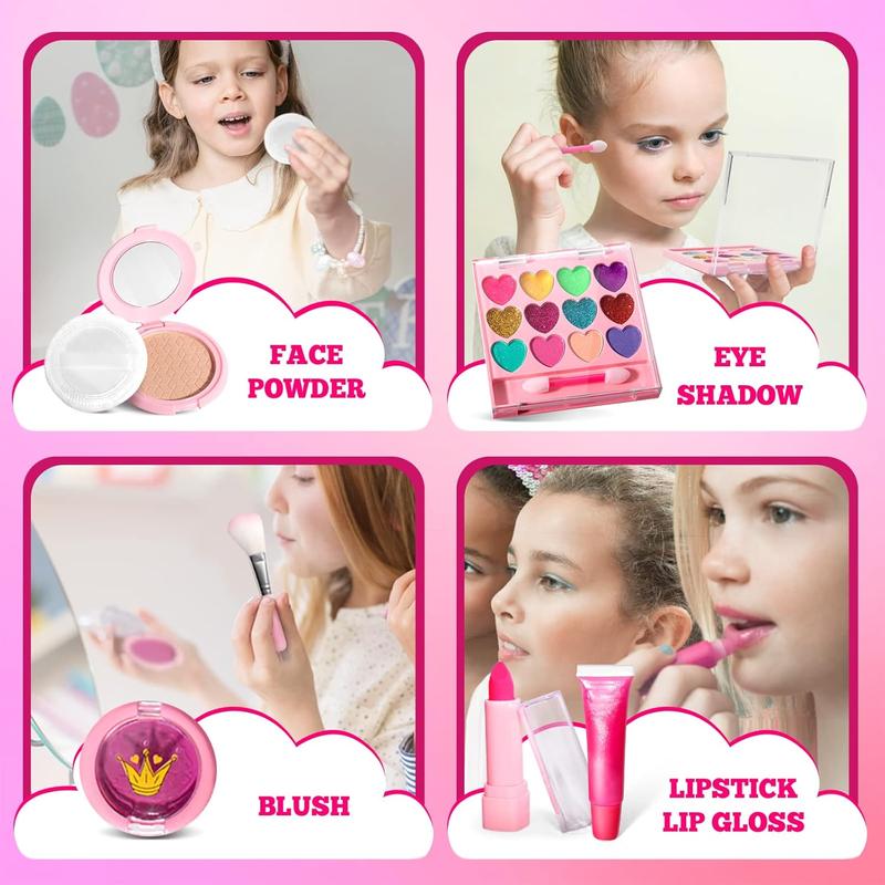 Kids Real Makeup Kit for Little Girls - Real, Non Toxic, Washable Make Up Toy - Unicorn Toys Gift