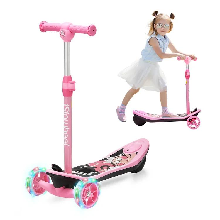 Mini Pro Electric Scooter for Kids Ages 3-12, 2-Speed, 3-Wheel Electric Scooter, Gift for Boys Girls, Electric Kick Scooter with Long Battery Life, Flashing LED Wheels, 3 Adjustable Height