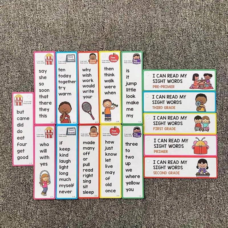 English Sight Words Flash Card, 1 Set 16-card 220 English Sight Words, Portable Early Education Teaching Aids, School & Educational Supplies