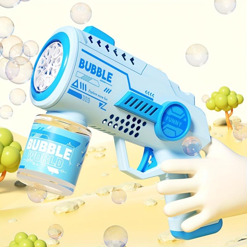 Electric Automatic Bubble Gun with LED Light, Summer Outdoor Party Toys, Easter Gift (Bubble Liquid and Batteries Not Included)，firstsellers