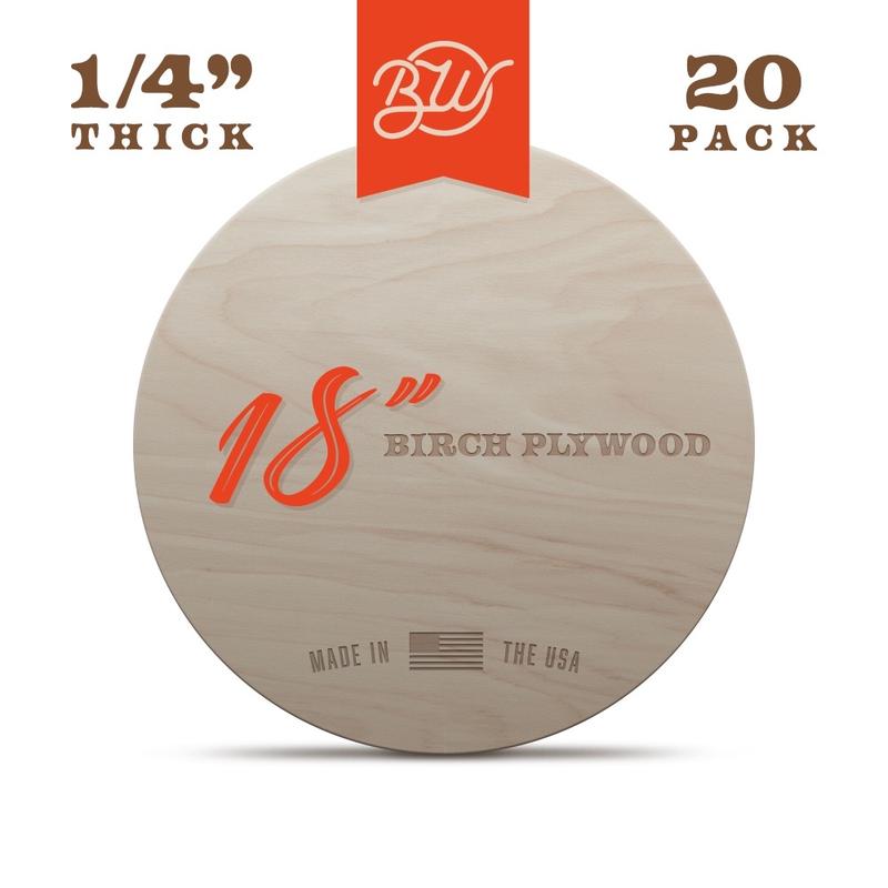 20 pack of 18inch BIRCH PLYWOOD ROUNDS