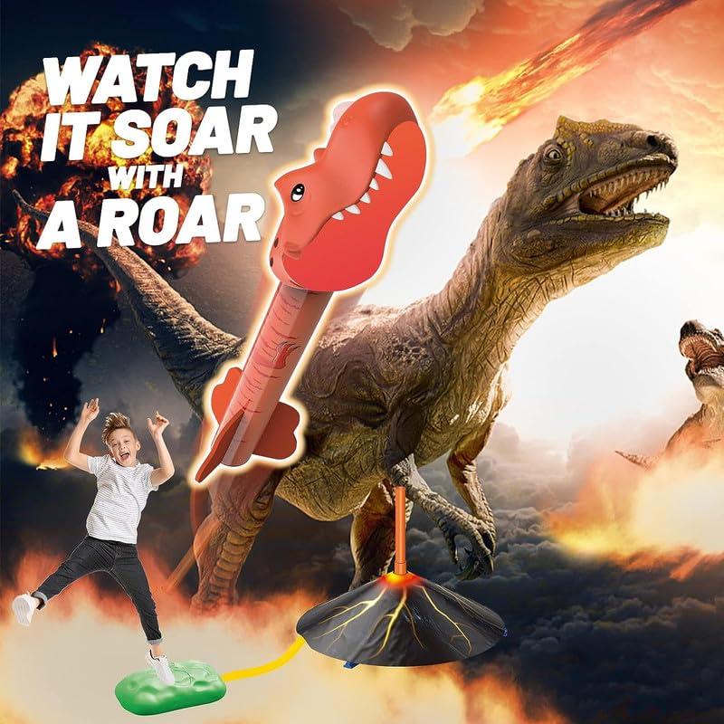 Dinosaur Toys Rocket Launcher for Kids, Launch up, Outdoor and Indoor Kids Toys