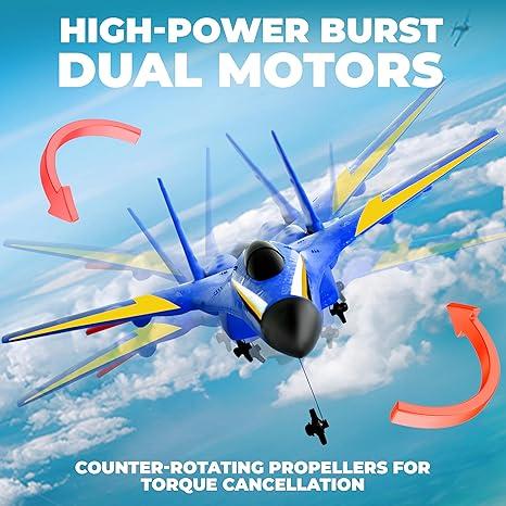 BEZGAR RC Helicopter Remote Control Fighter Toys, Fixed-Wing Models, Control Aircraft, RC Planes, Remote Control Aircraft, Christmas Gift for Ages 8+